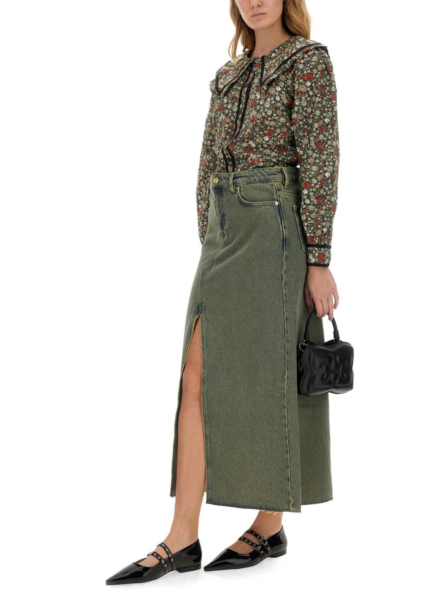 GANNI CAMICIA IN COTONE CON STAMPA FLOREALE Shopping Online