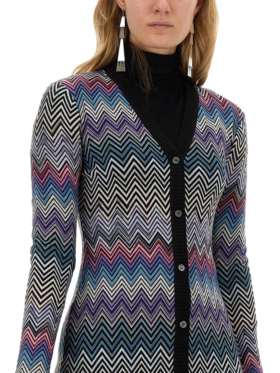 MISSONI CARDIGAN LUNGO IN LANA ZIG ZAG Affare Del Giorno