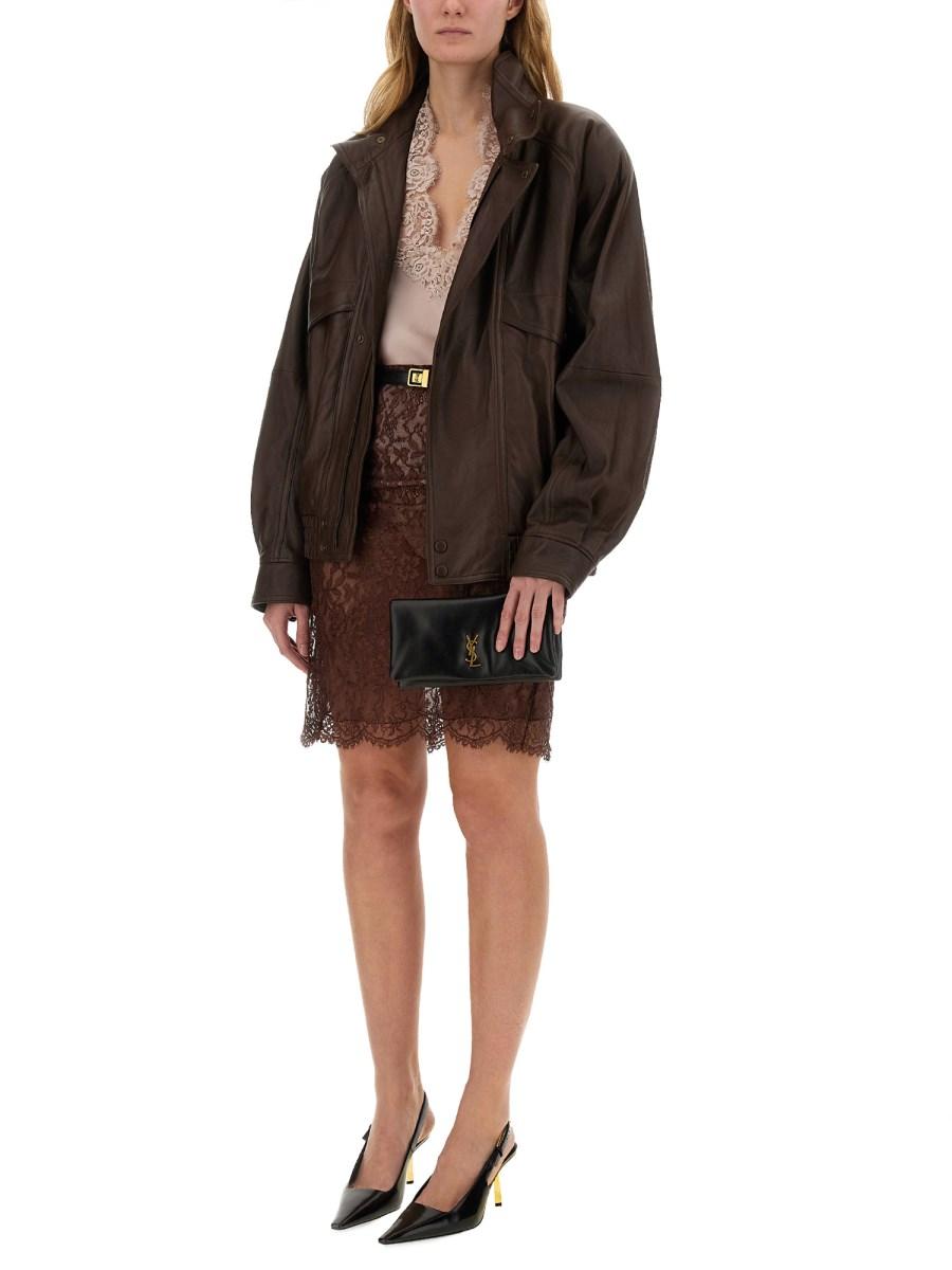 SAINT LAURENT GONNA A MATITA IN PIZZO Sottocosto