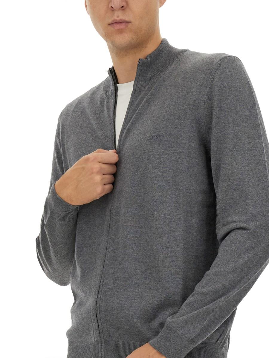 BOSS CARDIGAN BALONSO IN LANA CON ZIP Presa