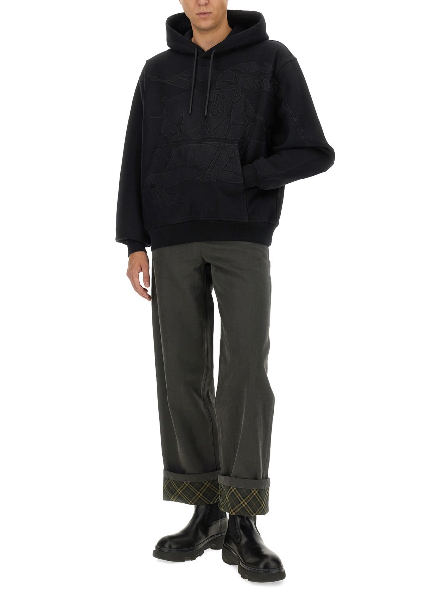 BURBERRY PANTALONE CARPENTER IN TWILL DI COTONE Online