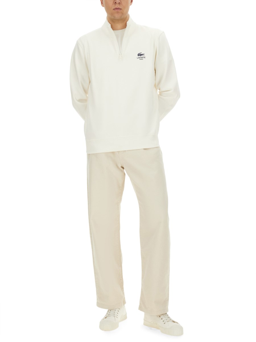 LACOSTE FELPA IN COTONE CON LOGO Saldi