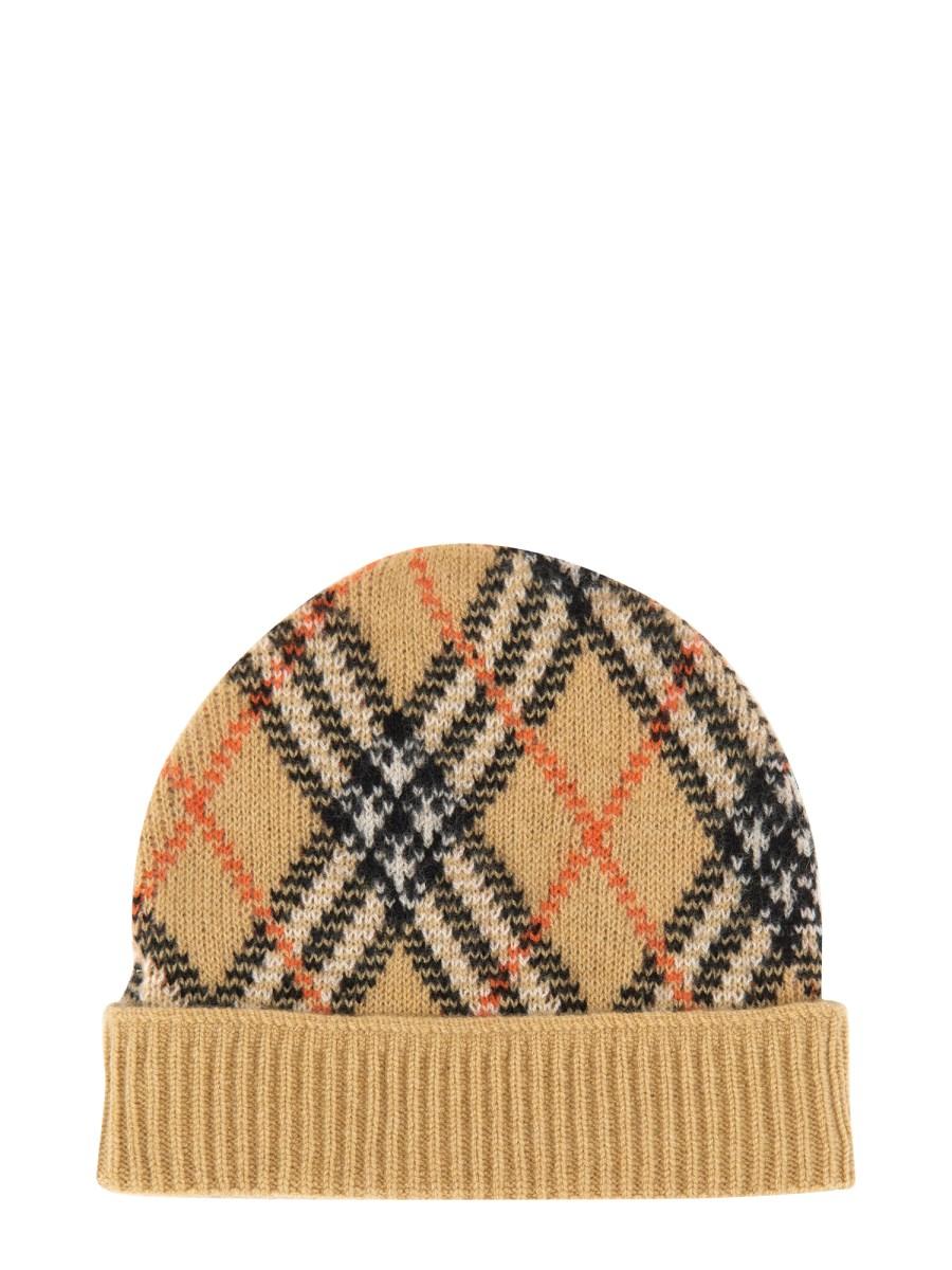 BURBERRY CAPPELLO BEANIE IN CASHMERE CHECK Negozi Online