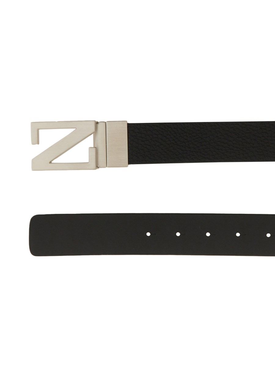 ZEGNA CINTURA REVERSIBILE IN PELLE CON FIBBIA Z MONOGRAM Fino Al -60%