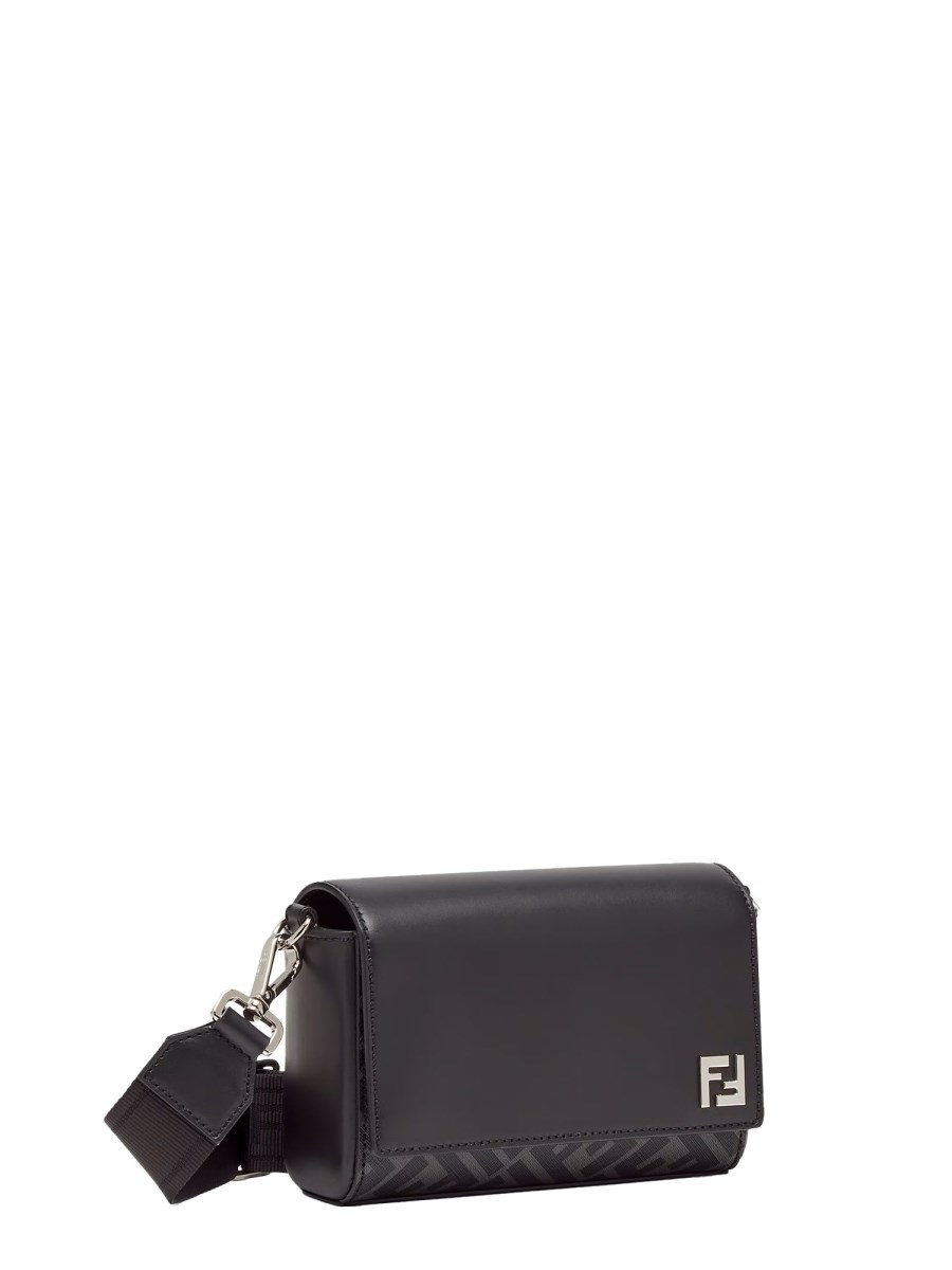 FENDI BORSA FF IN PELLE E TELA Pezzi Unici