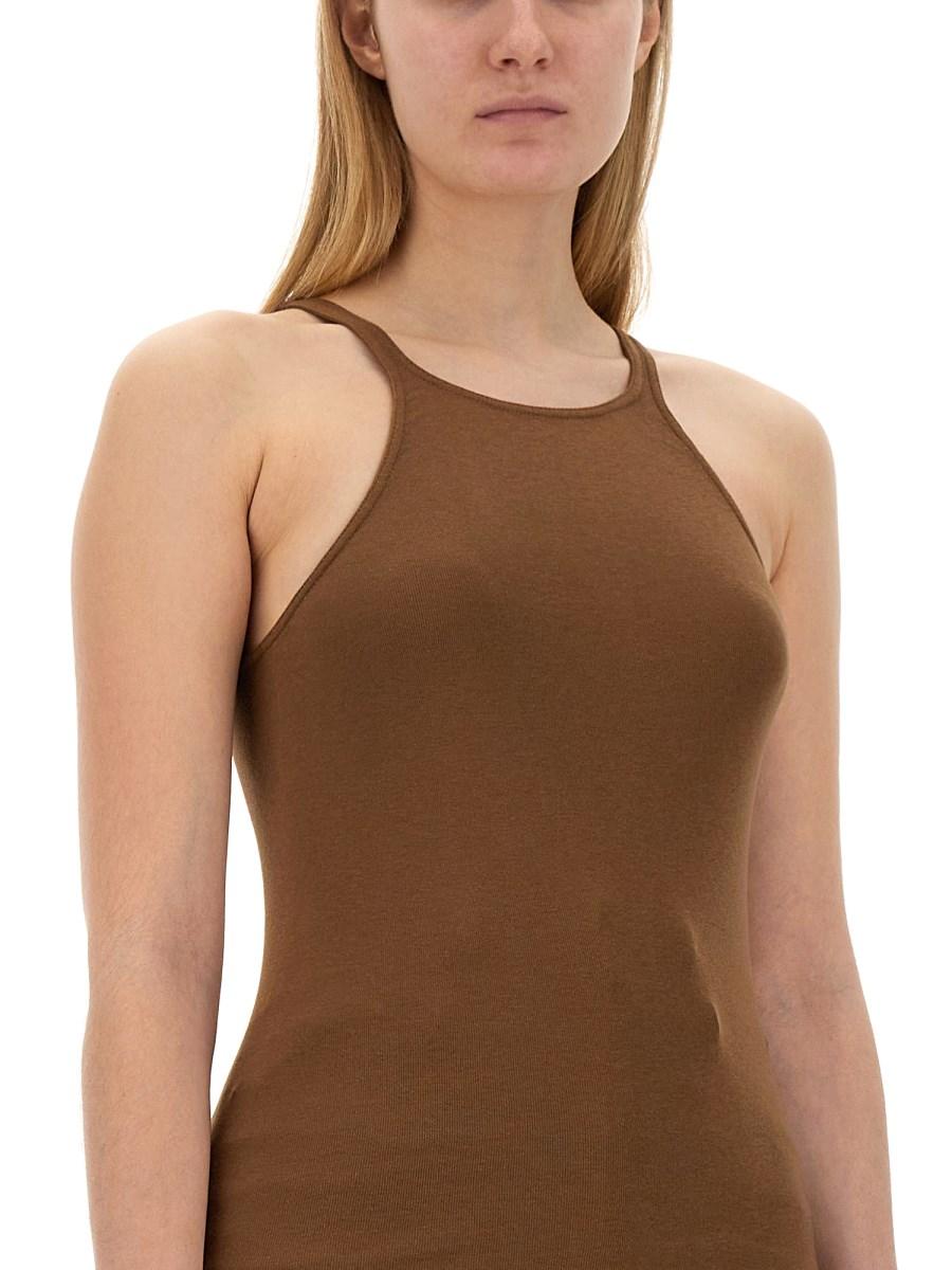 RICK OWENS DRKSHDW T-SHIRT "RACER BACK" IN COTONE Liquidazione