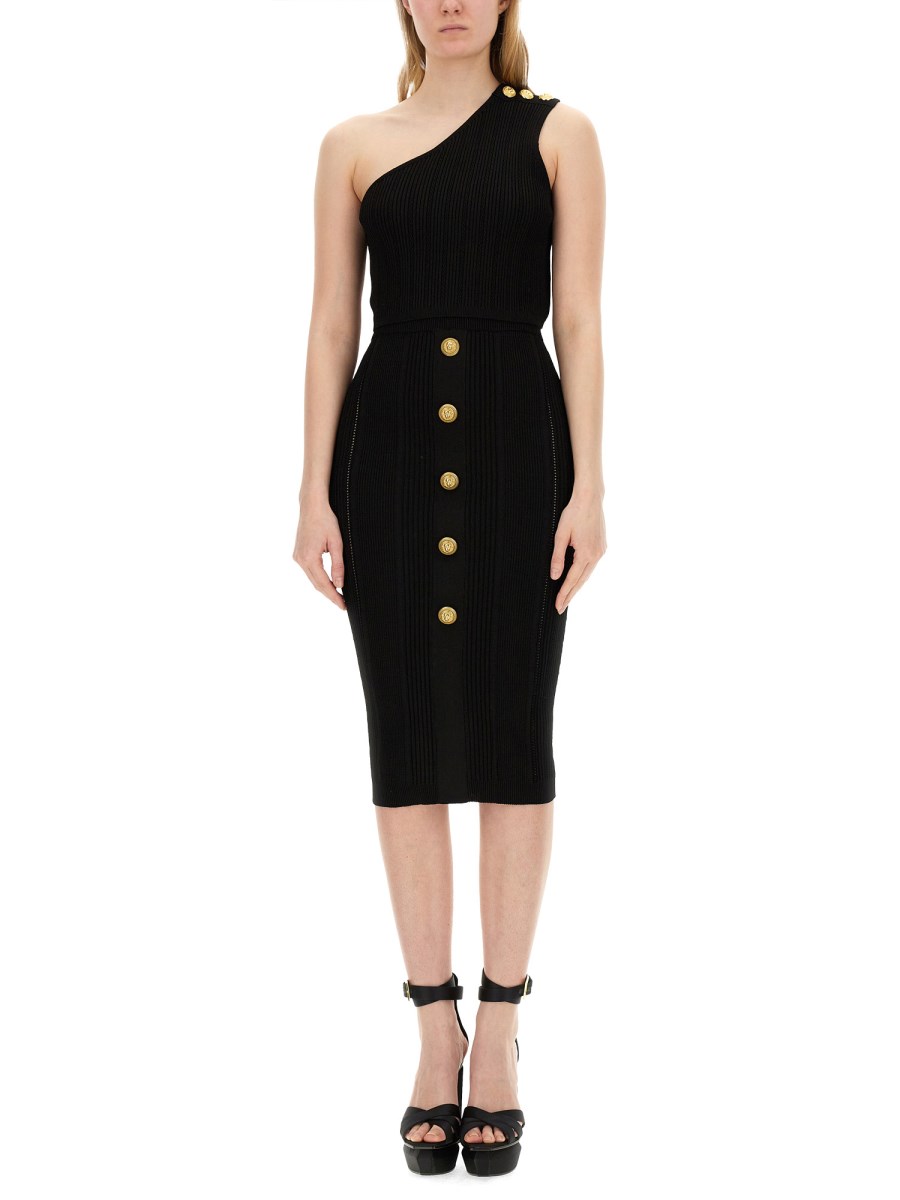 BALMAIN TOP MONOSPALLA IN VISCOSA Latest stili