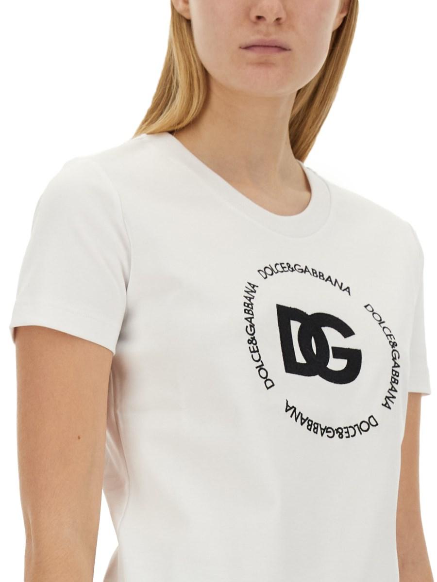 DOLCE & GABBANA T-SHIRT IN JERSEY DI COTONE CON LOGO Only for today
