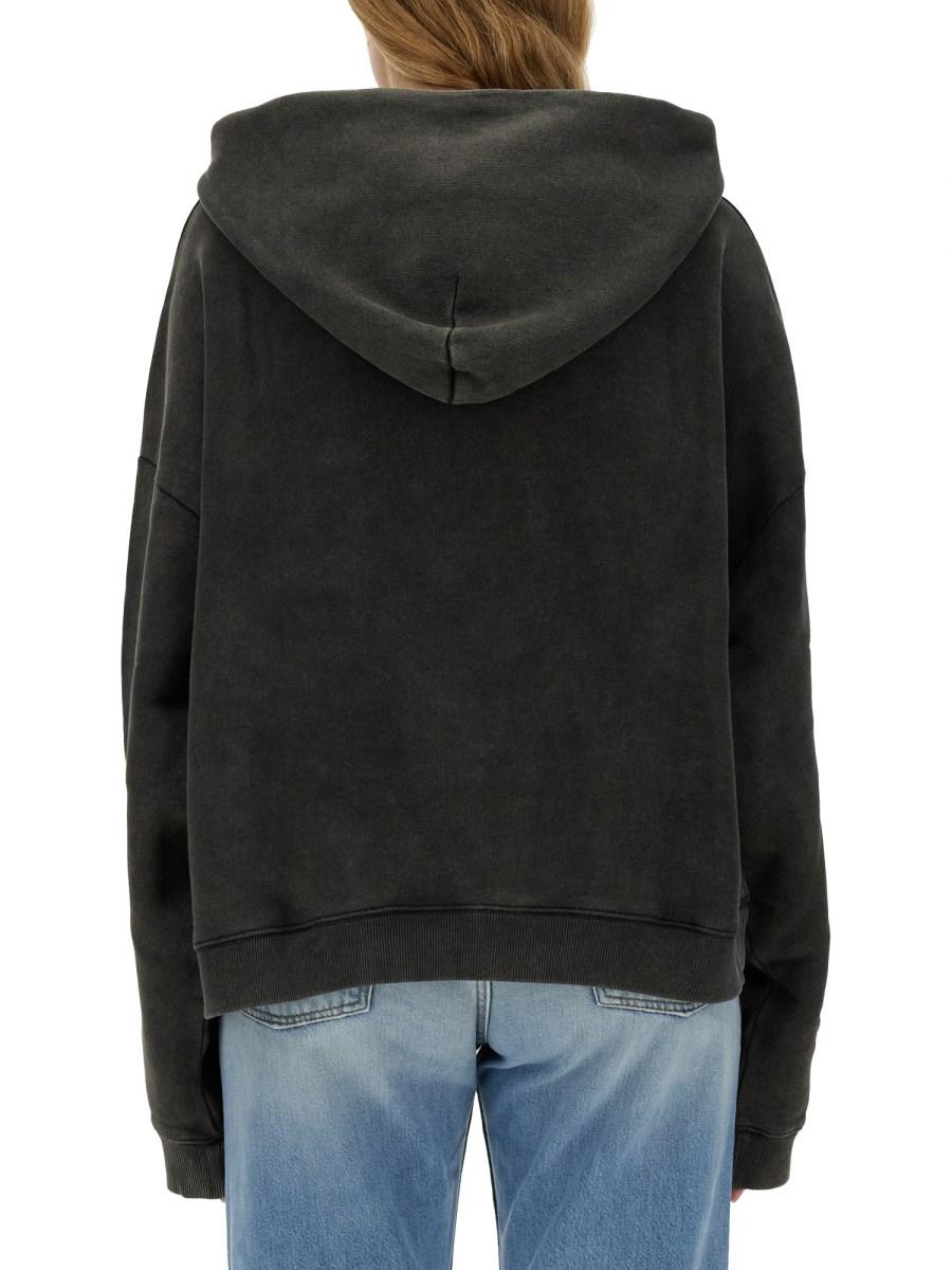 ACNE STUDIOS FELPA IN COTONE CON STAMPA SKULL Officina