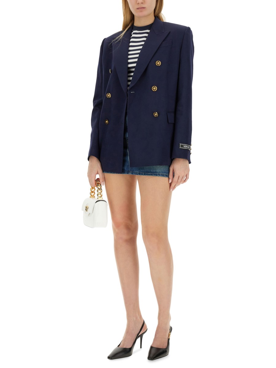 VERSACE BLAZER DOPPIOPETTO CON FIT MASCHILE Limitato a 3 giorni