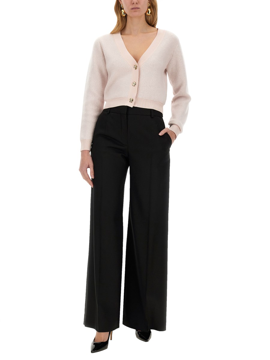 NINA RICCI CARDIGAN IN MOHAIR CON SCOLLO A V 2025