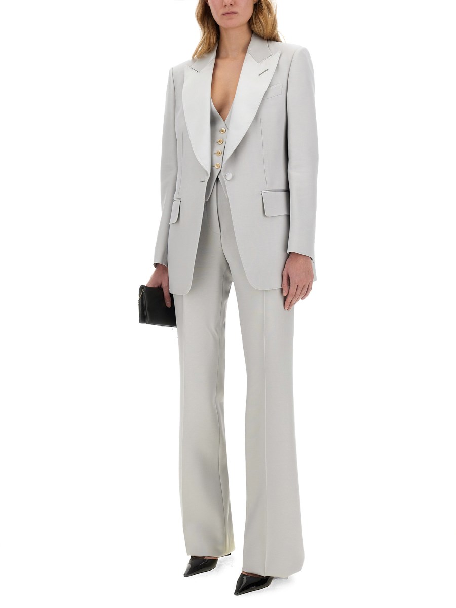 TOM FORD PANTALONE TAILORED TUXEDO WIDE LEG Pezzi Unici