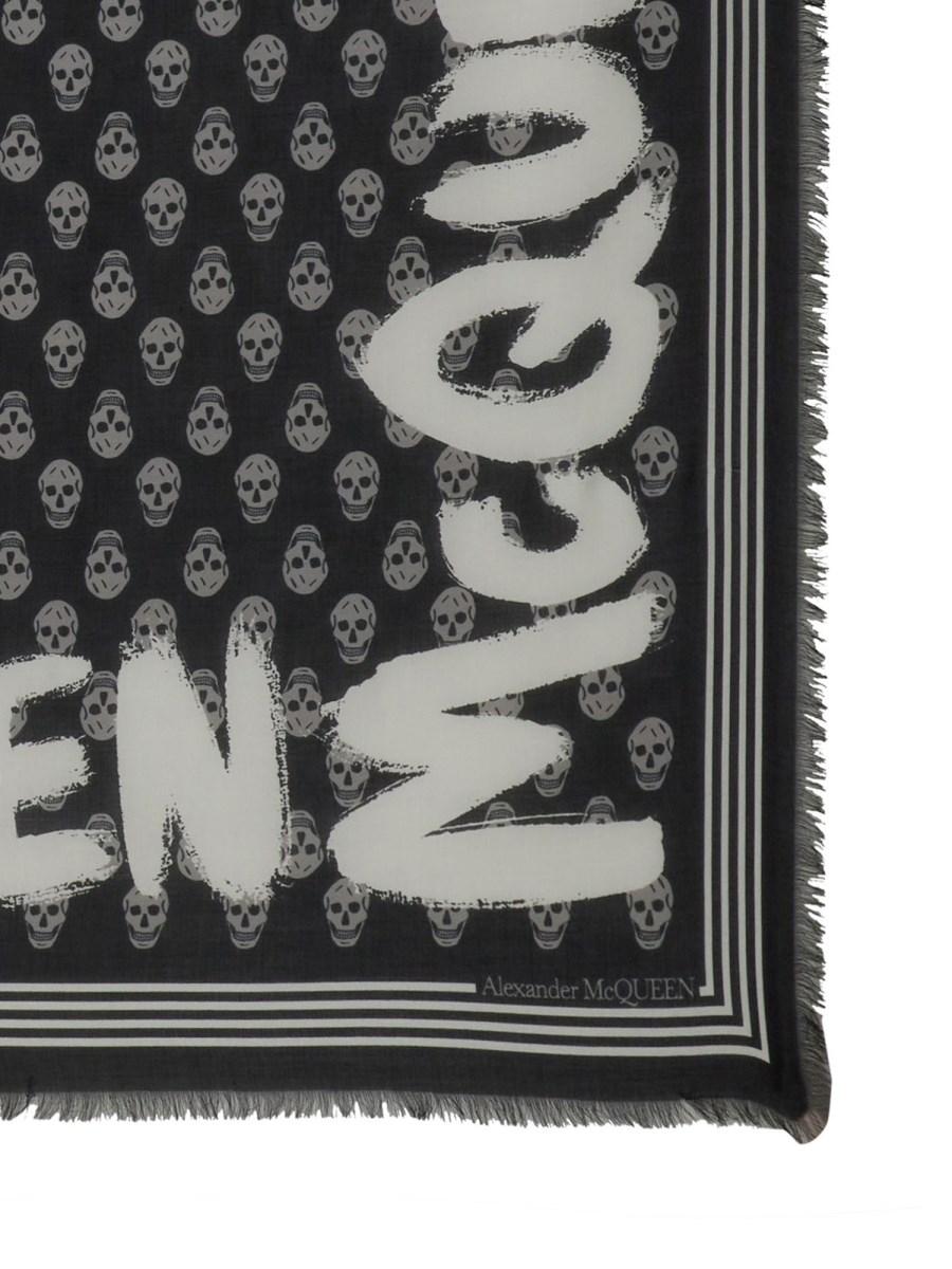 ALEXANDER McQUEEN FOULARD GRAFFITI BIKER Vendita Calda