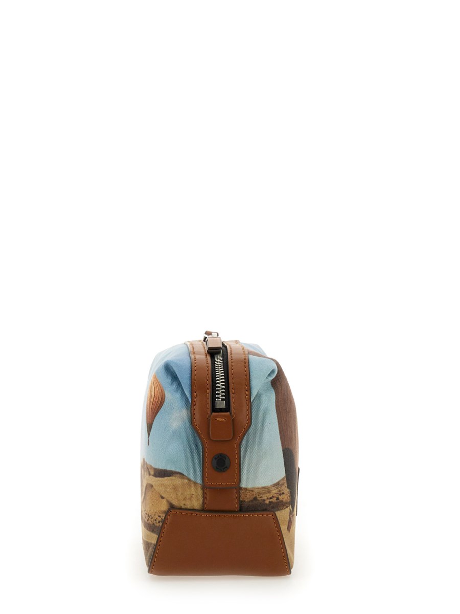 PAUL SMITH BEAUTY CASE CON STAMPA SIGNATURE STRIPE BALLOON IN TELA Vendite Flash