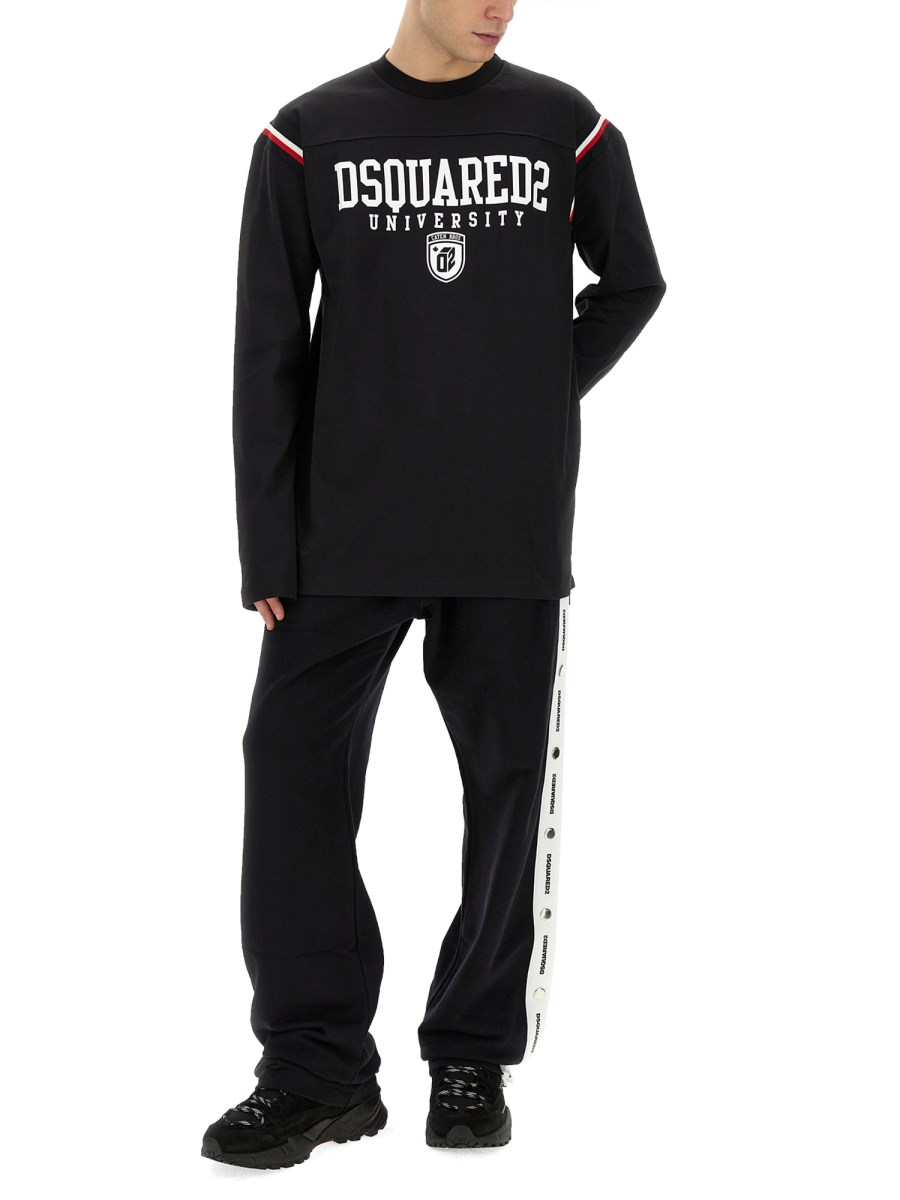 DSQUARED FELPA IN COTONE CON LOGO Fornitura limitata