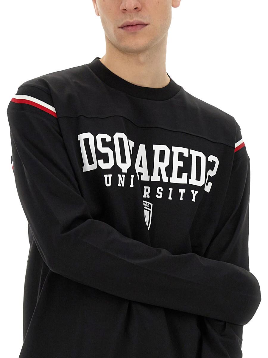 DSQUARED FELPA IN COTONE CON LOGO Fornitura limitata