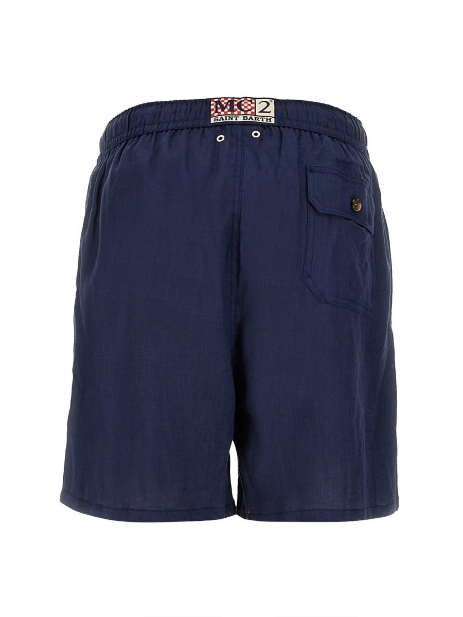 MC2 SAINT BARTH COSTUME DA BAGNO IN LINO Vendite stagionali