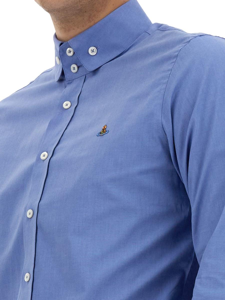 VIVIENNE WESTWOOD CAMICIA KRALL BUTTON DOWN IN COTONE Offerta natalizia