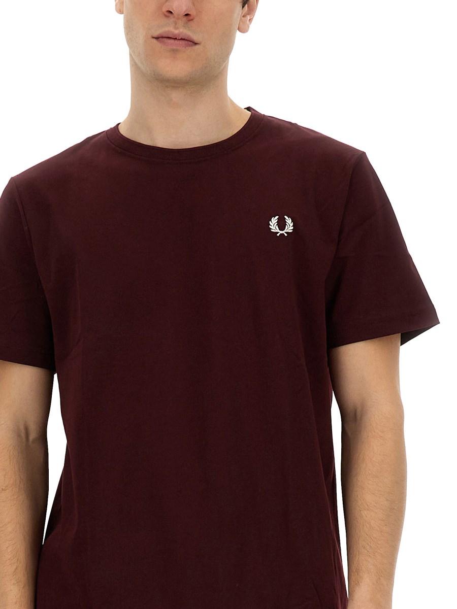 FRED PERRY T-SHIRT IN JERSEY DI COTONE CON LOGO Offerta per la Festa della Mamma