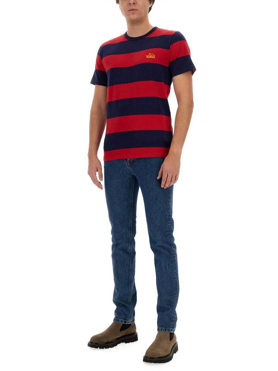 WOOLRICH T-SHIRT A RIGHE Online Outlet