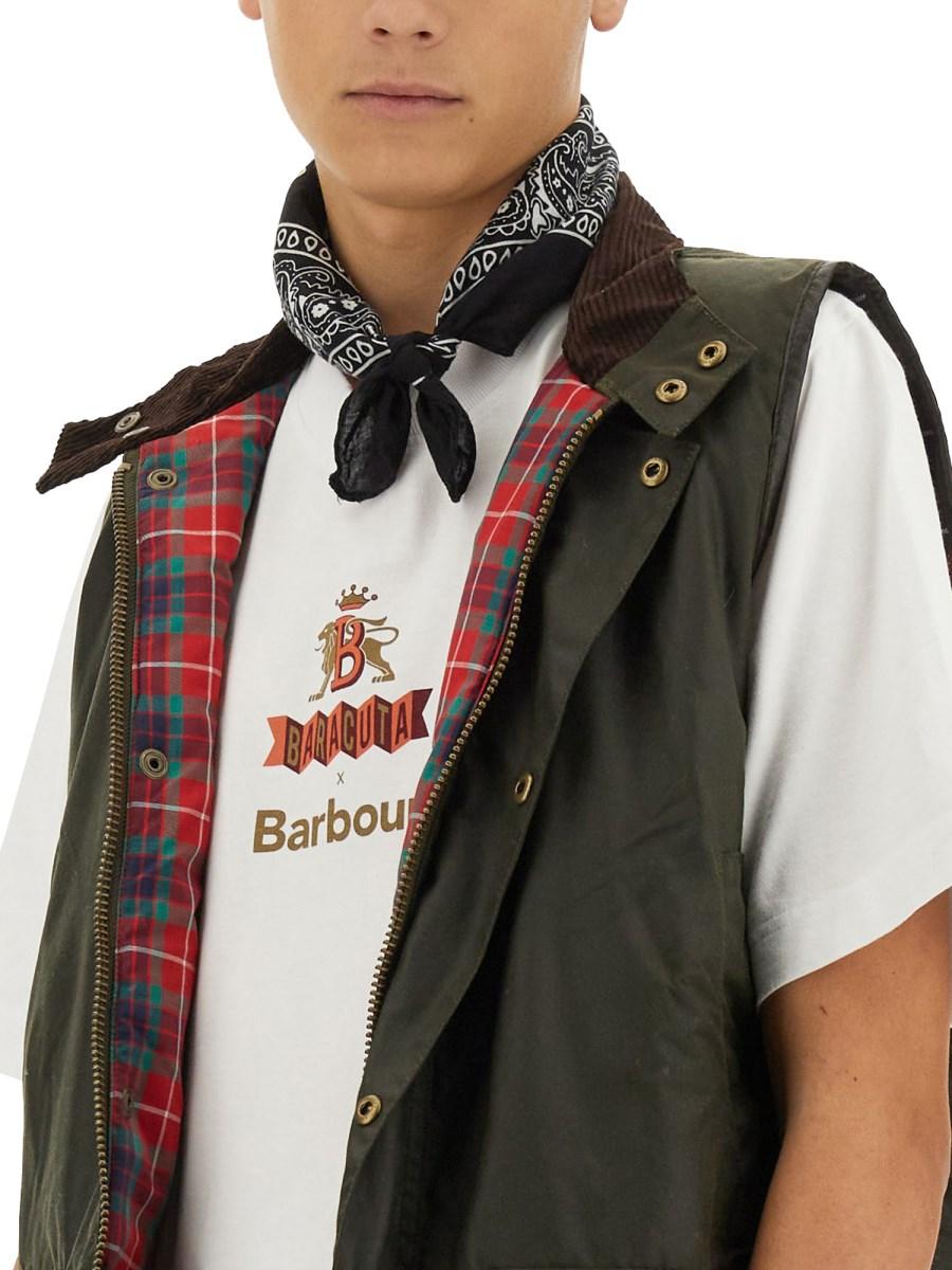 BARACUTA X BARBOUR T-SHIRT IN JERSEY CON LOGO Ritorno libero