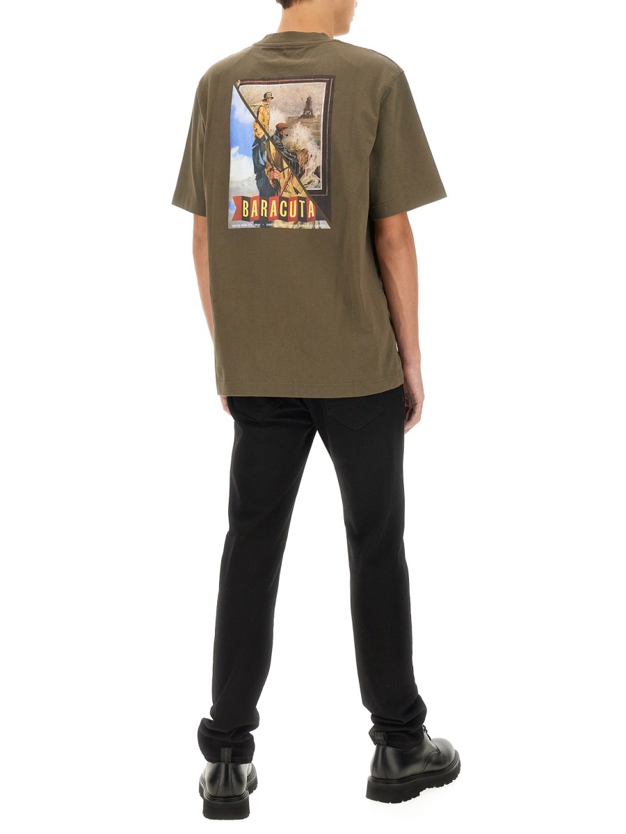BARACUTA X BARBOUR T-SHIRT IN JERSEY CON LOGO Ultimi tre giorni