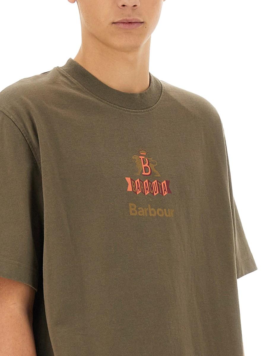 BARACUTA X BARBOUR T-SHIRT IN JERSEY CON LOGO Ultimi tre giorni
