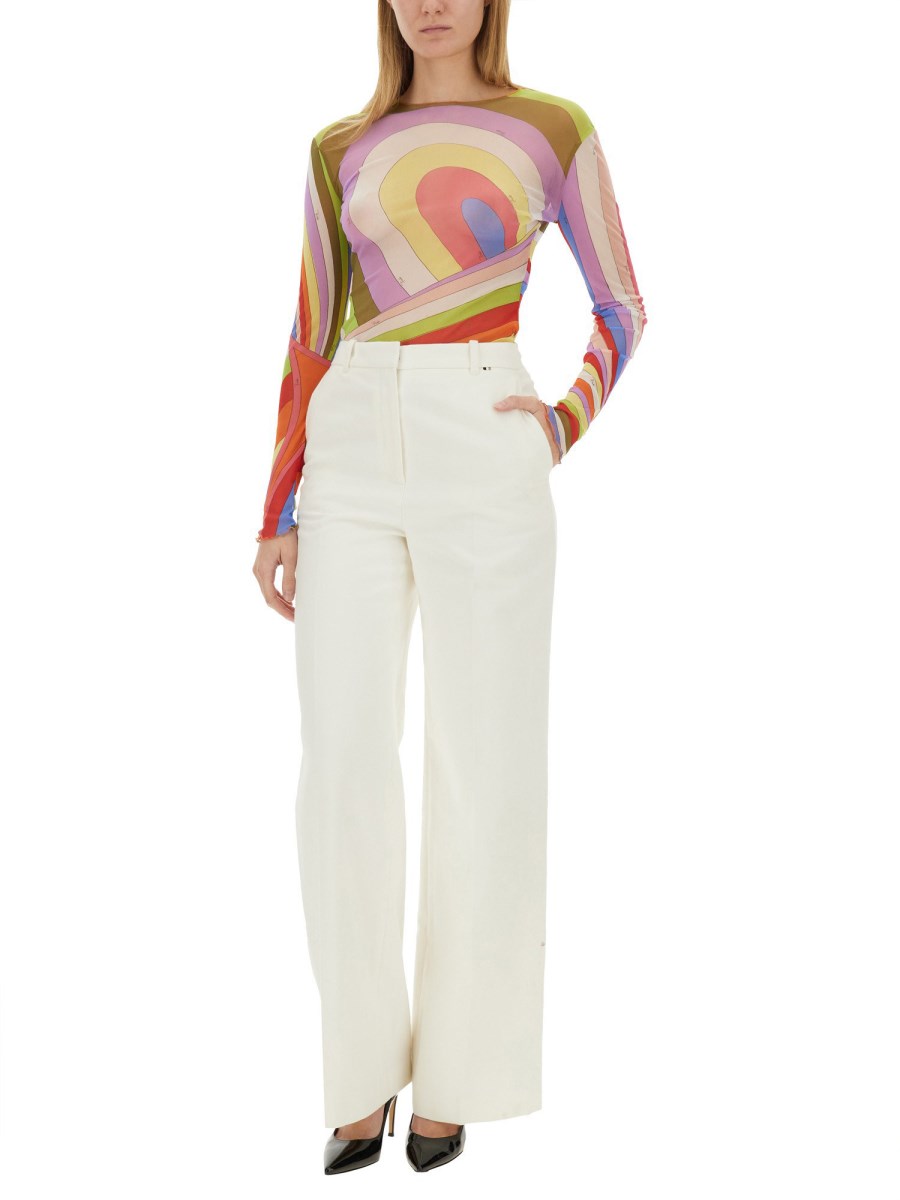 PUCCI T-SHIRT IN TULLE CON STAMPA IRIDE Ultimo giorno