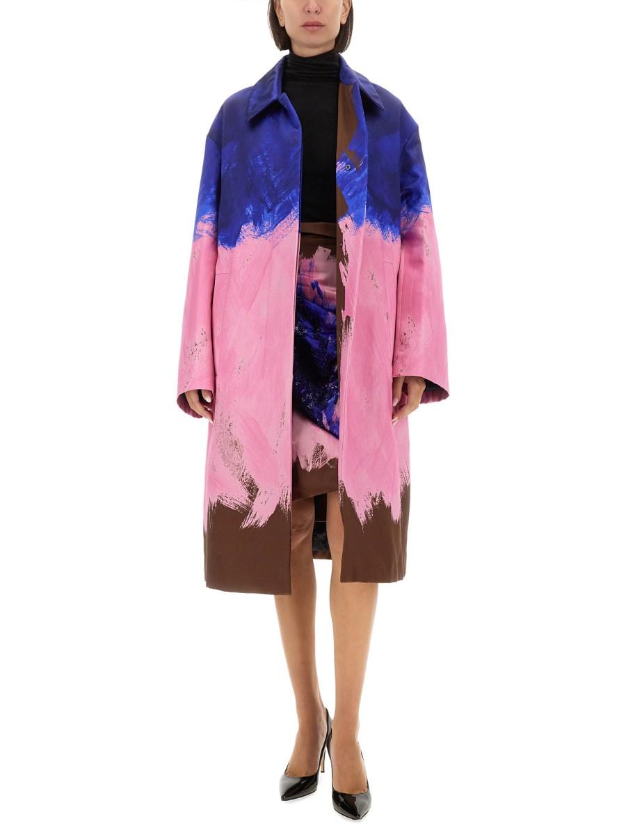 DRIES VAN NOTEN GONNA CON STAMPA Trasporto libero internazionale
