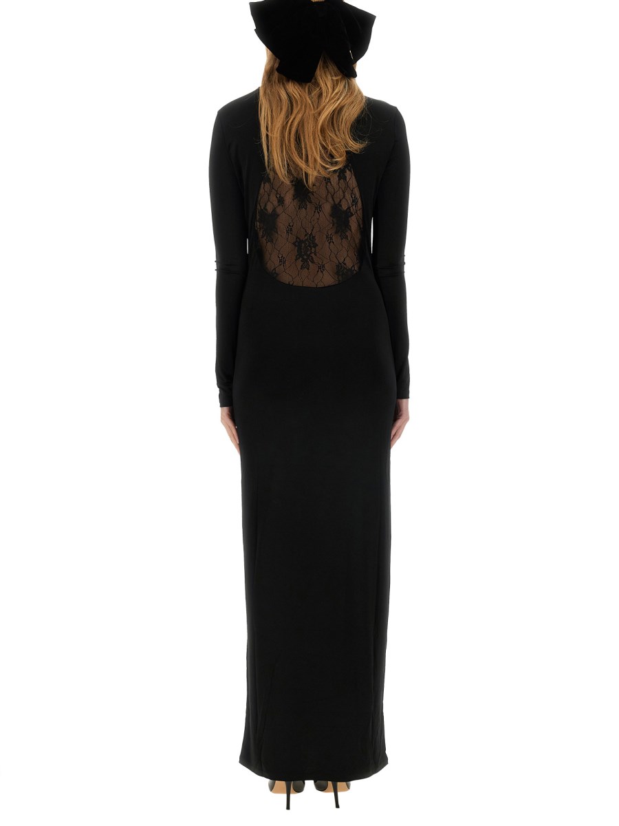 NINA RICCI ABITO LUNGO CON INSERTO IN PIZZO 2025