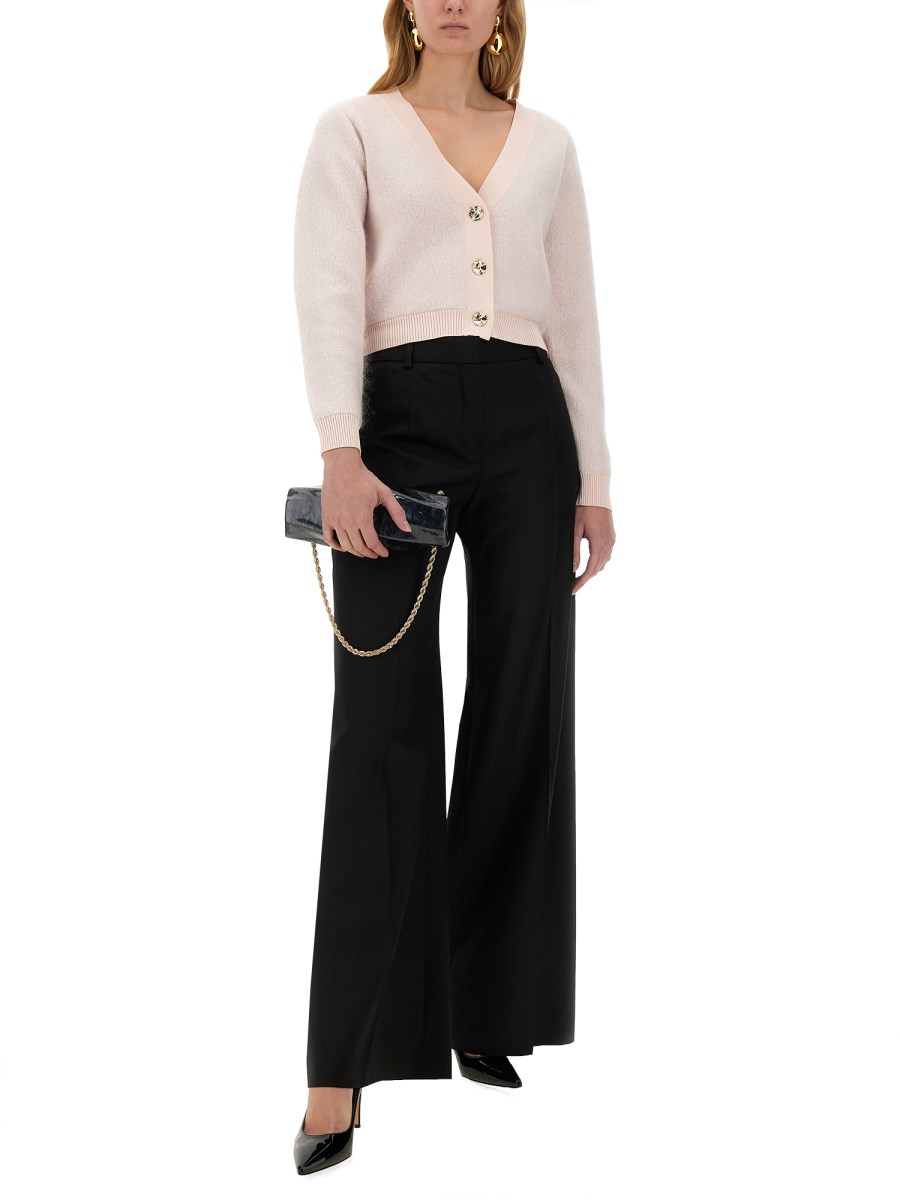 NINA RICCI PANTALONE AMPIO IN GABARDINE DI LANA In Linea