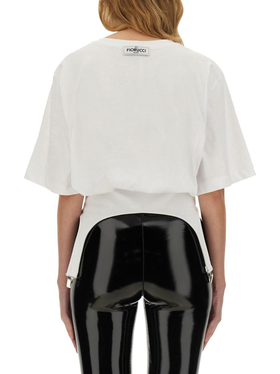 FIORUCCI T-SHIRT IN COTONE CON BRETELLE Soddisfazione Garantita