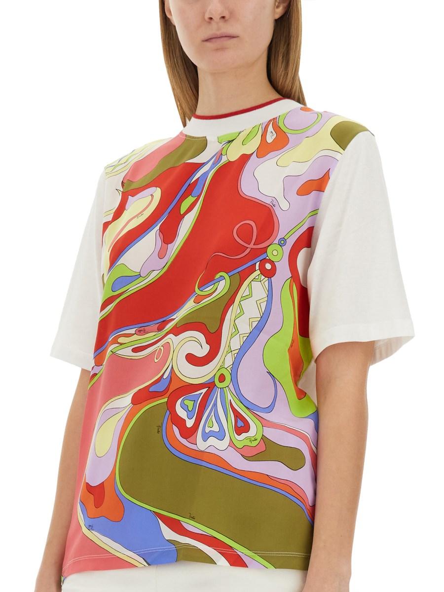 PUCCI T-SHIRT IN COTONE CON STAMPA Affare Del Giorno