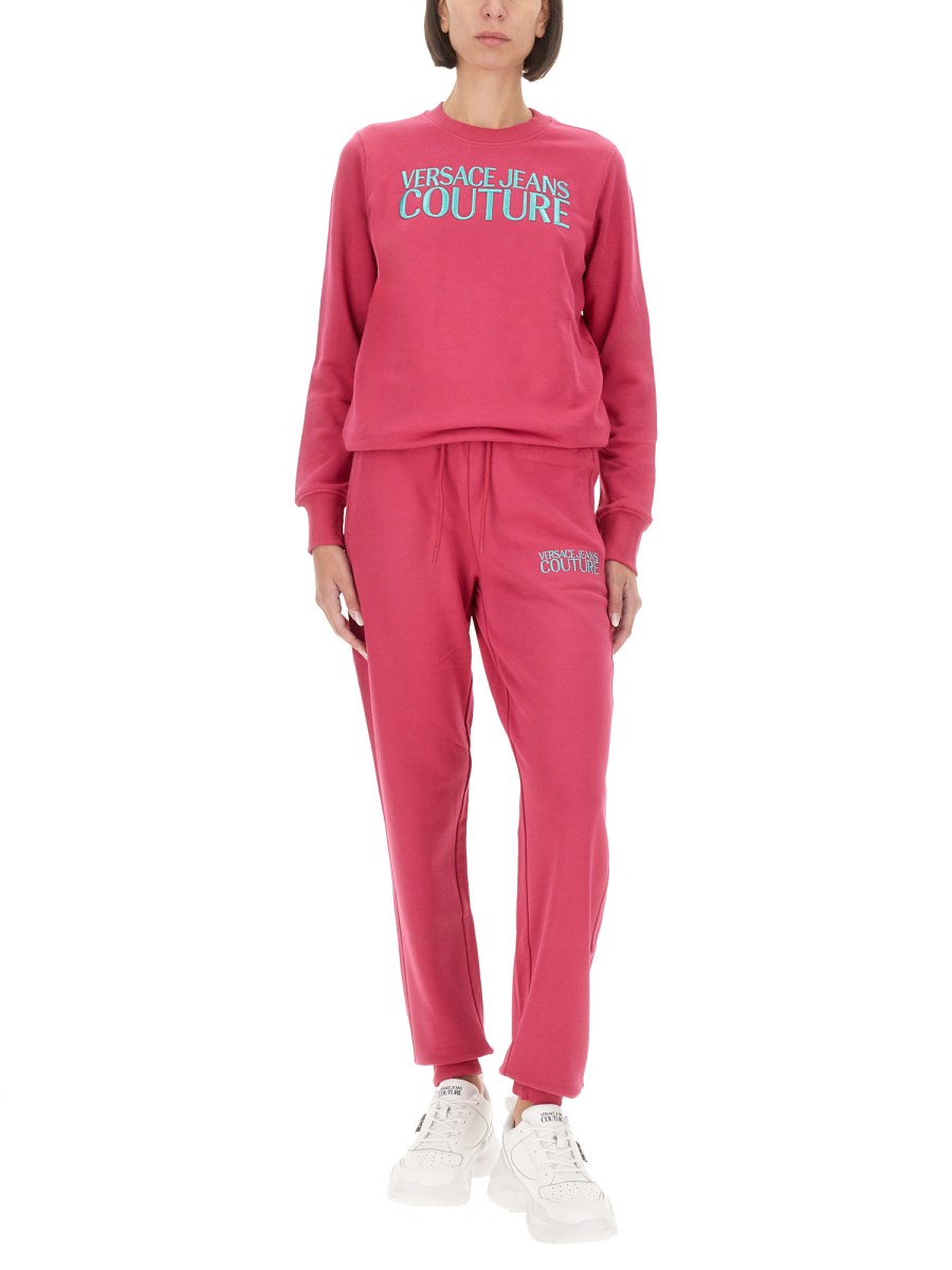VERSACE JEANS COUTURE FELPA IN COTONE CON LOGO Outlet