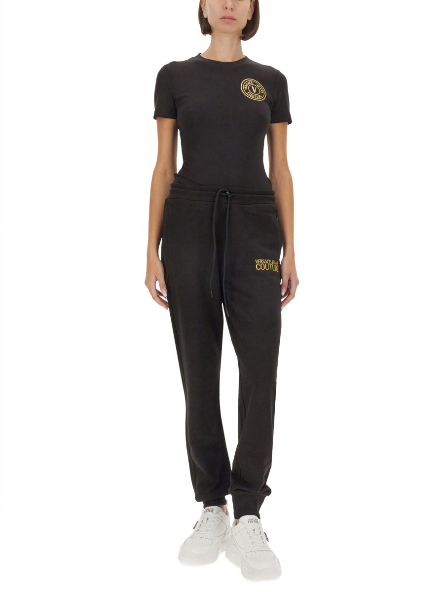 VERSACE JEANS COUTURE T-SHIRT IN JERSEY DI COTONE CON LOGO Hotsell