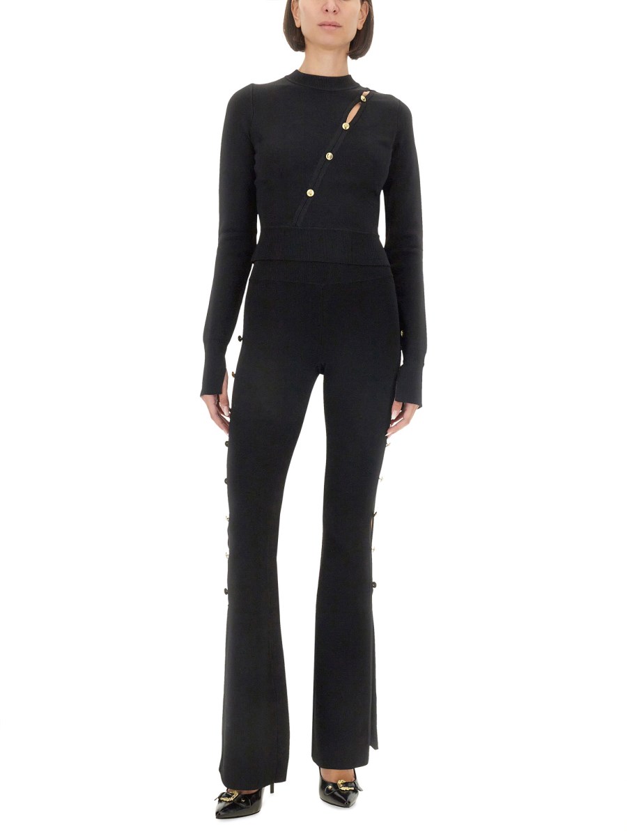 VERSACE JEANS COUTURE PANTALONE CUT OUT Vendite Flash