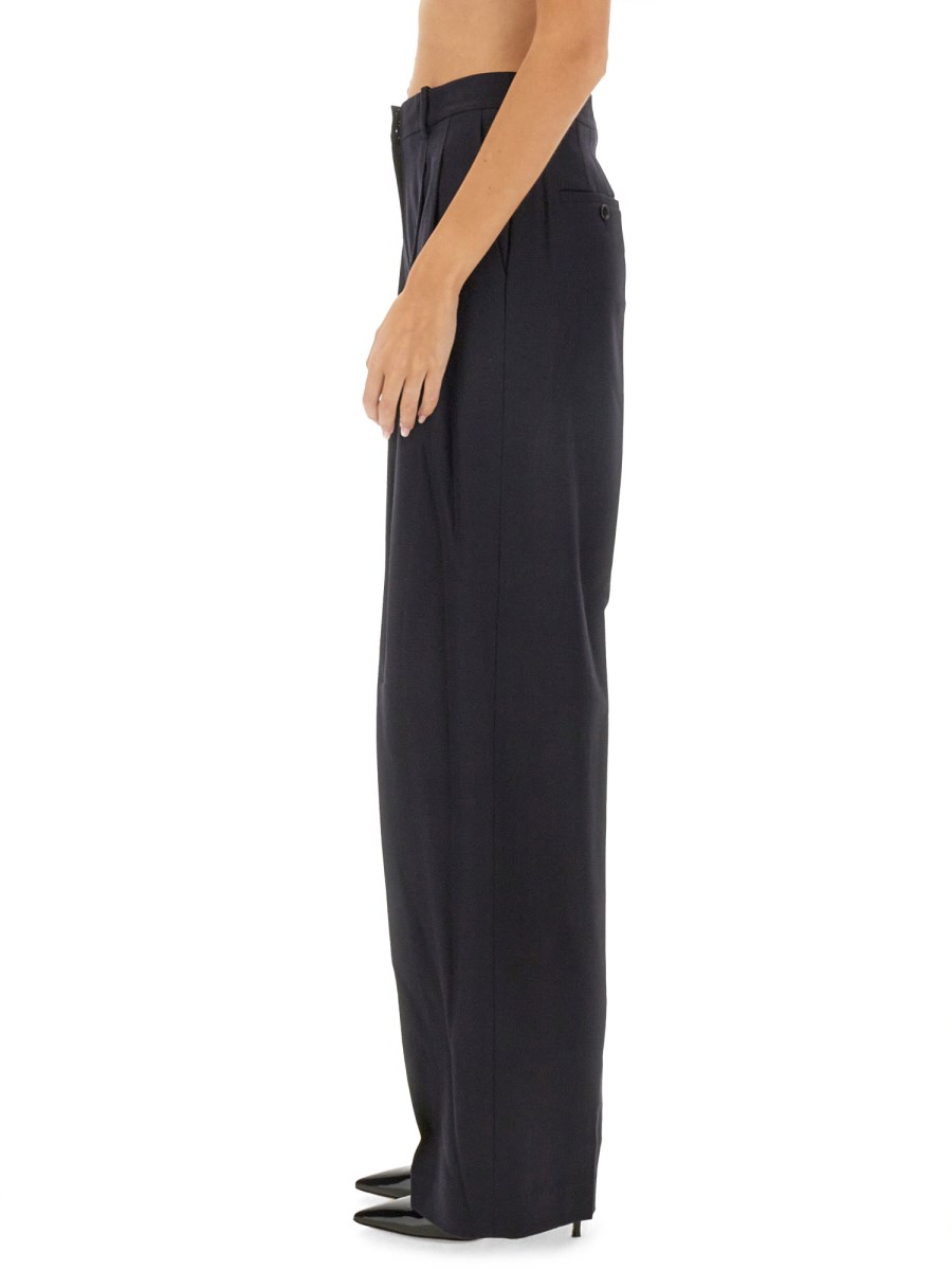 THEORY PANTALONE IN FLANELLA CON DOPPIA PIEGA Shopping online