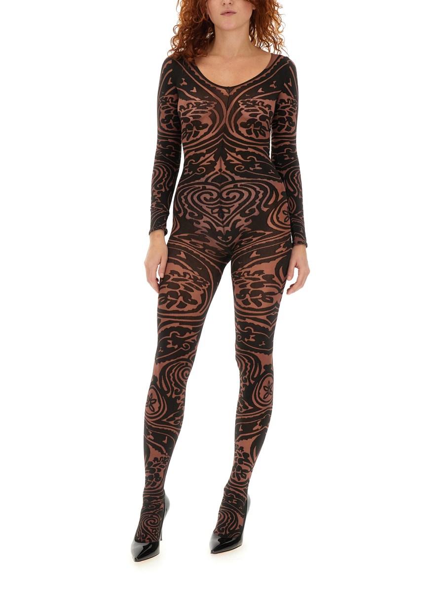 ETRO X WOLFORD BODYSUIT ETRO X WOLFORD IN NYLON CON MOTIVO PAISLEY TATTOO Offerta esclusiva