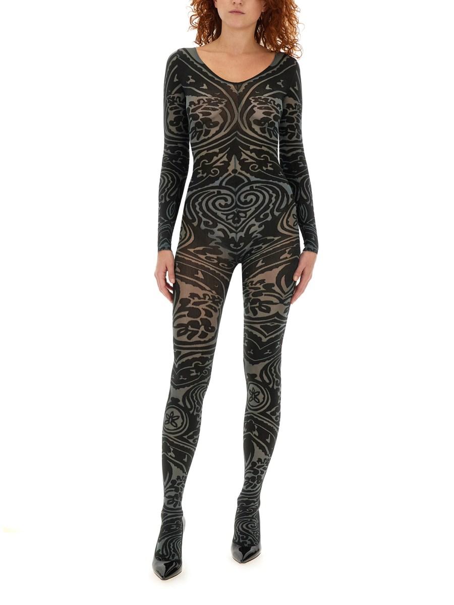 ETRO X WOLFORD BODYSUIT ETRO X WOLFORD IN NYLON CON MOTIVO PAISLEY TATTOO Vendite stagionali
