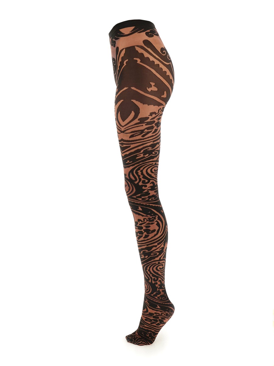 ETRO X WOLFORD COLLANT ETRO X WOLFORD IN NYLON CON MOTIVO PAISLEY TATTOO Black Friday