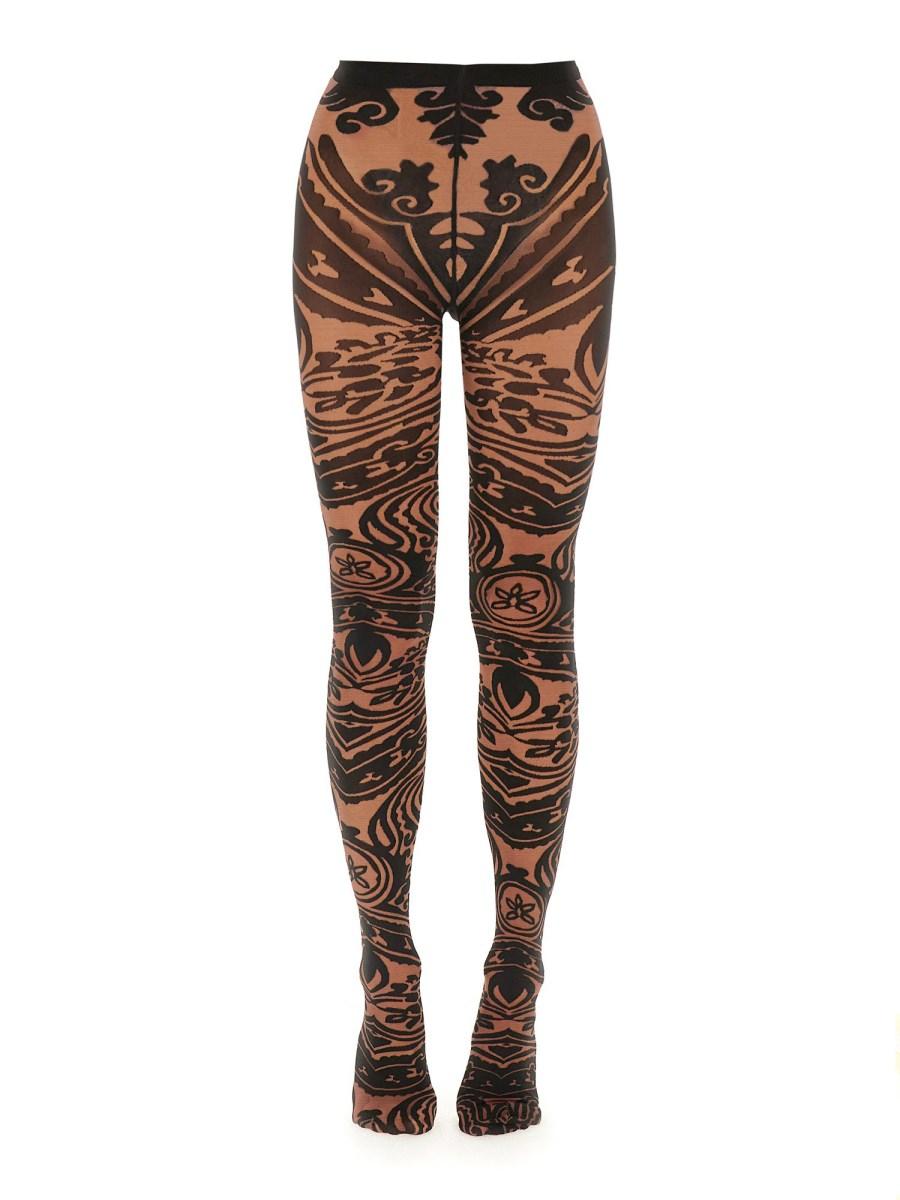 ETRO X WOLFORD COLLANT ETRO X WOLFORD IN NYLON CON MOTIVO PAISLEY TATTOO Black Friday