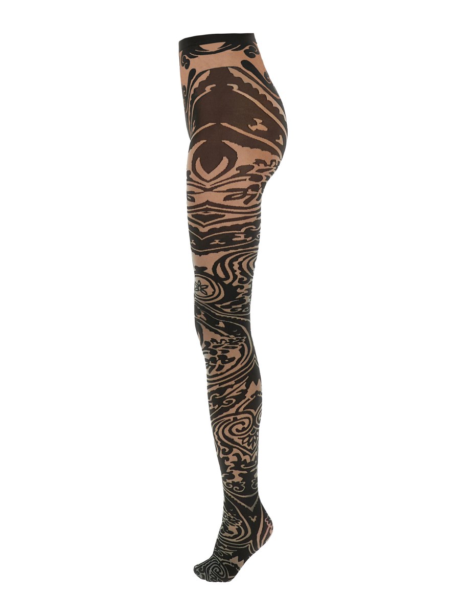 ETRO X WOLFORD COLLANT ETRO X WOLFORD IN NYLON CON MOTIVO PAISLEY TATTOO Cyber Monday