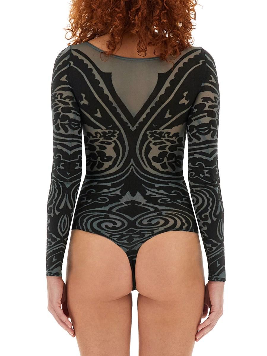 ETRO X WOLFORD BODY ETRO X WOLFORD IN NYLON CON MOTIVO PAISLEY TATTOO Offerta natalizia