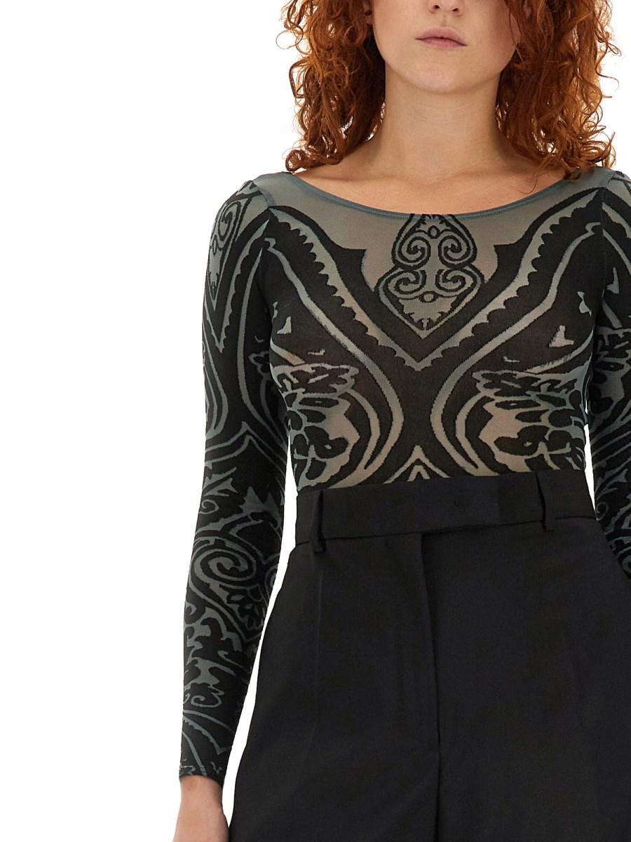 ETRO X WOLFORD BODY ETRO X WOLFORD IN NYLON CON MOTIVO PAISLEY TATTOO Offerta natalizia