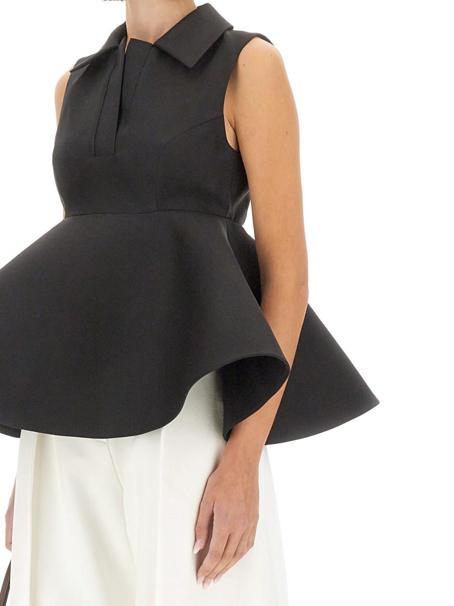 JACQUEMUS TOP SPALLA CON VOLANT Offerta migliore