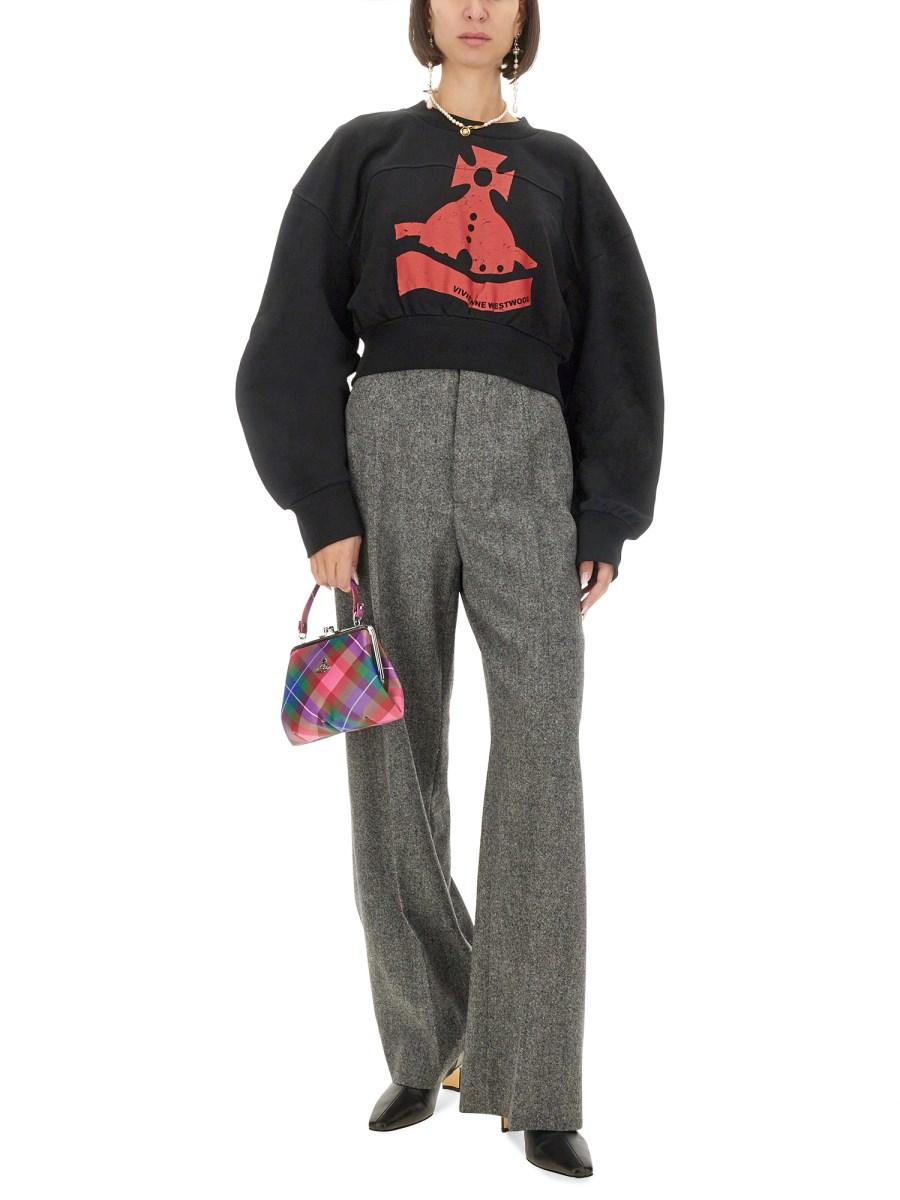 VIVIENNE WESTWOOD FELPA CON STAMPA ORB IN JERSEY DI COTONE Offerte speciali