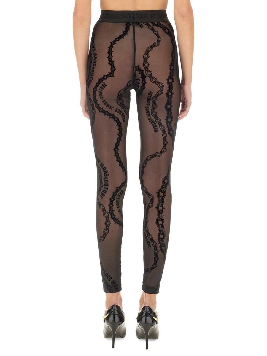 VERSACE JEANS COUTURE LEGGINGS CON STAMPA Ritorno libero