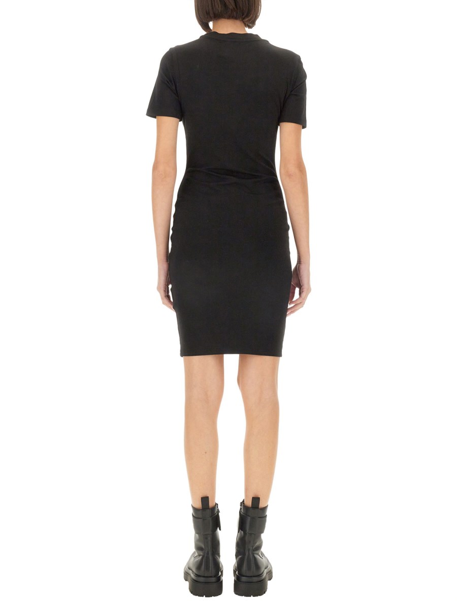 VERSACE JEANS COUTURE ABITO MIDI IN COTONE CON LOGO Ultimi tre giorni