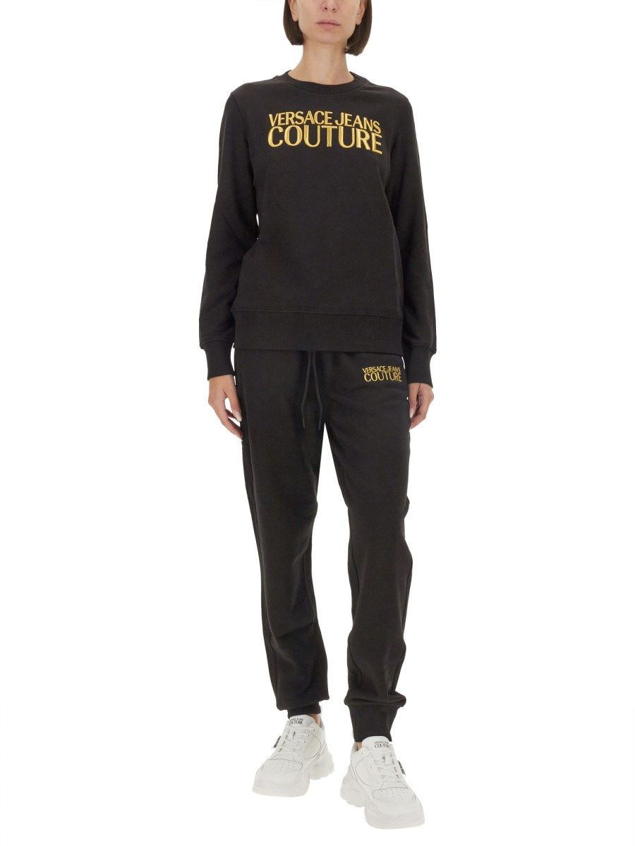 VERSACE JEANS COUTURE FELPA IN COTONE CON LOGO Latest stili