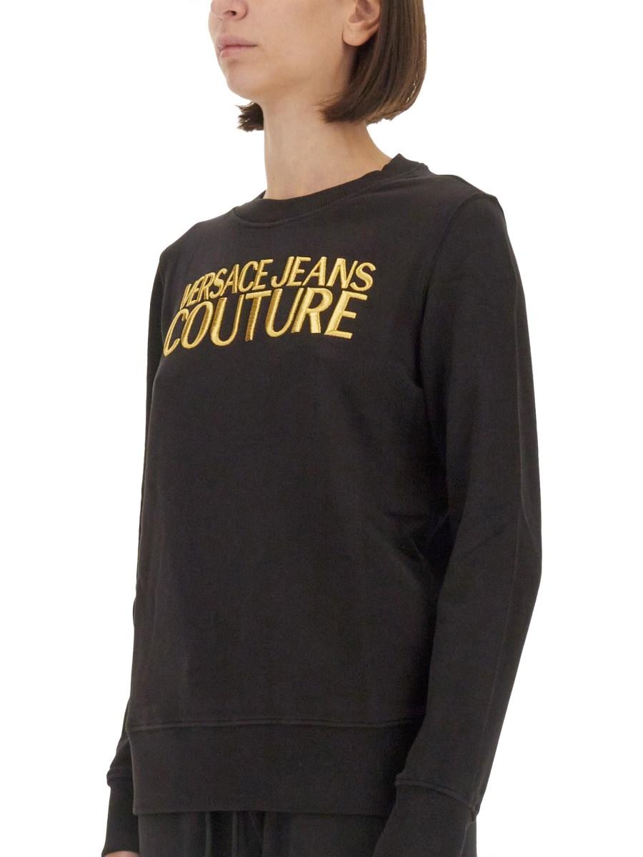 VERSACE JEANS COUTURE FELPA IN COTONE CON LOGO Latest stili